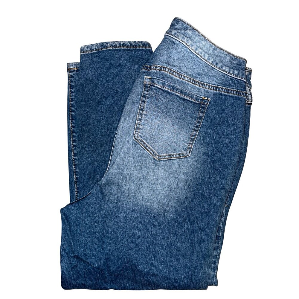 Torrid Plus Size Girlfriend Jeans Womens 16 25 Blue Denim Stretch Light Wash